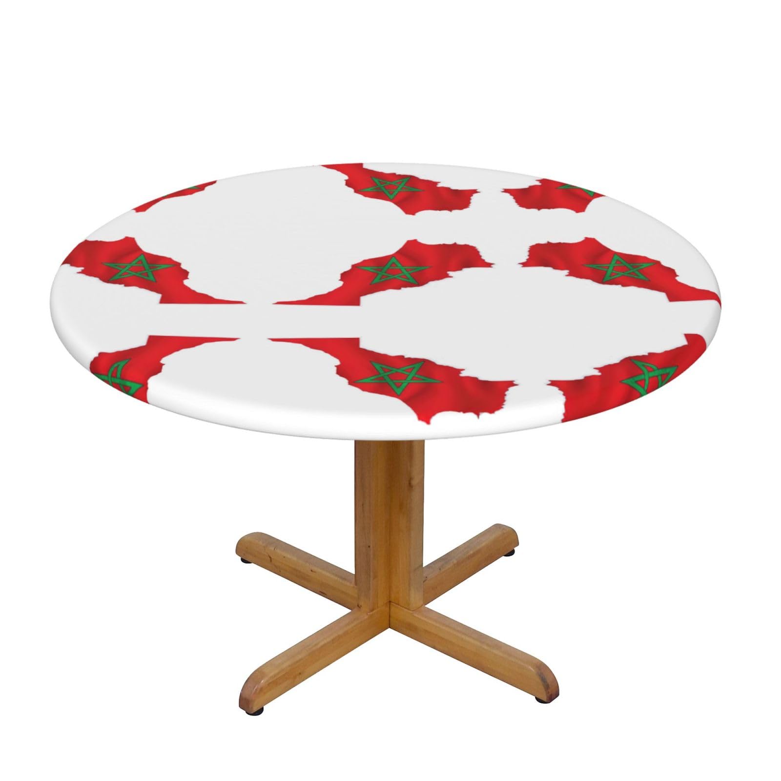 Morocco Flag Map Print Oxford Wipeable Tablecloth Oil-Resistant Outdoor Table Cover Reusable Birthday Table Protector