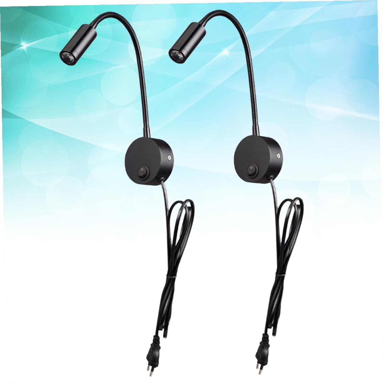Operitacx 2 Piezas Luz LED de Lectura Lámpara de Pared Flexible para Dormitorio con Iluminación Direccional Suave y Ajustable para Estudiar y Trabajar