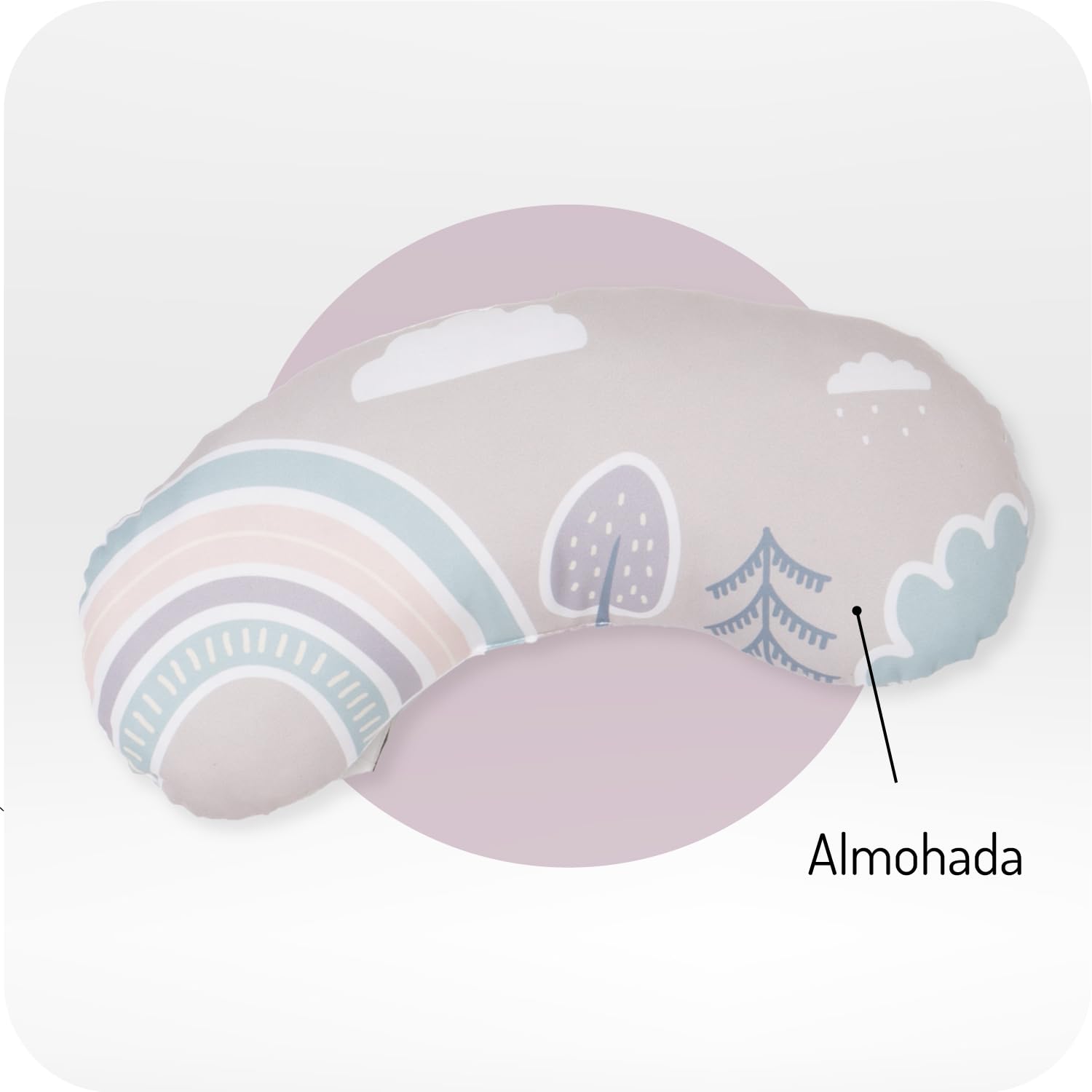 MoMi PASTEL arco de juego con colchoneta para gatear 3 en 1 para bebés desde el nacimiento, colchoneta de actividades sensoriales con 2 arcos, baño de bolas, 5 juguetes