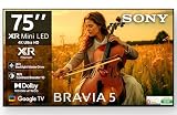 Sony 189 cm (75 inches) BRAVIA 5 Series 4K Ultra HD Smart Mini LED Google TV K-75XR55A