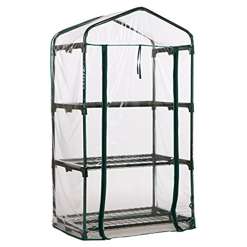 YUNBEI 3-tier Mini Greenhouse Portable Plants Green House Cover Cover
