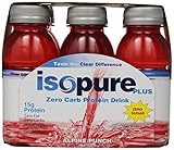 Isopure Plus Zero Carb Protein Drink Alpine Punch, 8 oz. Bottles, 8 Fl Oz (Pack of 6)