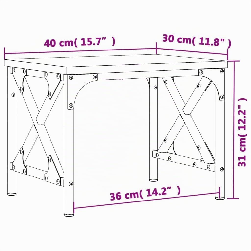 vidaXL Support d'Imprimante, Organisateur de Dossiers avec Pieds Réglables, Étagère de Rangement Bureau Intérieur, Sonoma Gris Bois d'Ingénierie