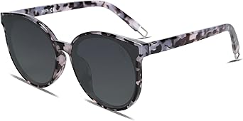 SOJOS Fashion Round Sunglasses for Women Men Oversized Vintage Shades SJ2057