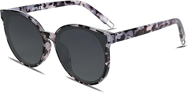 SOJOS Fashion Round Sunglasses for Women Men Oversized Vintage Shades SJ2057