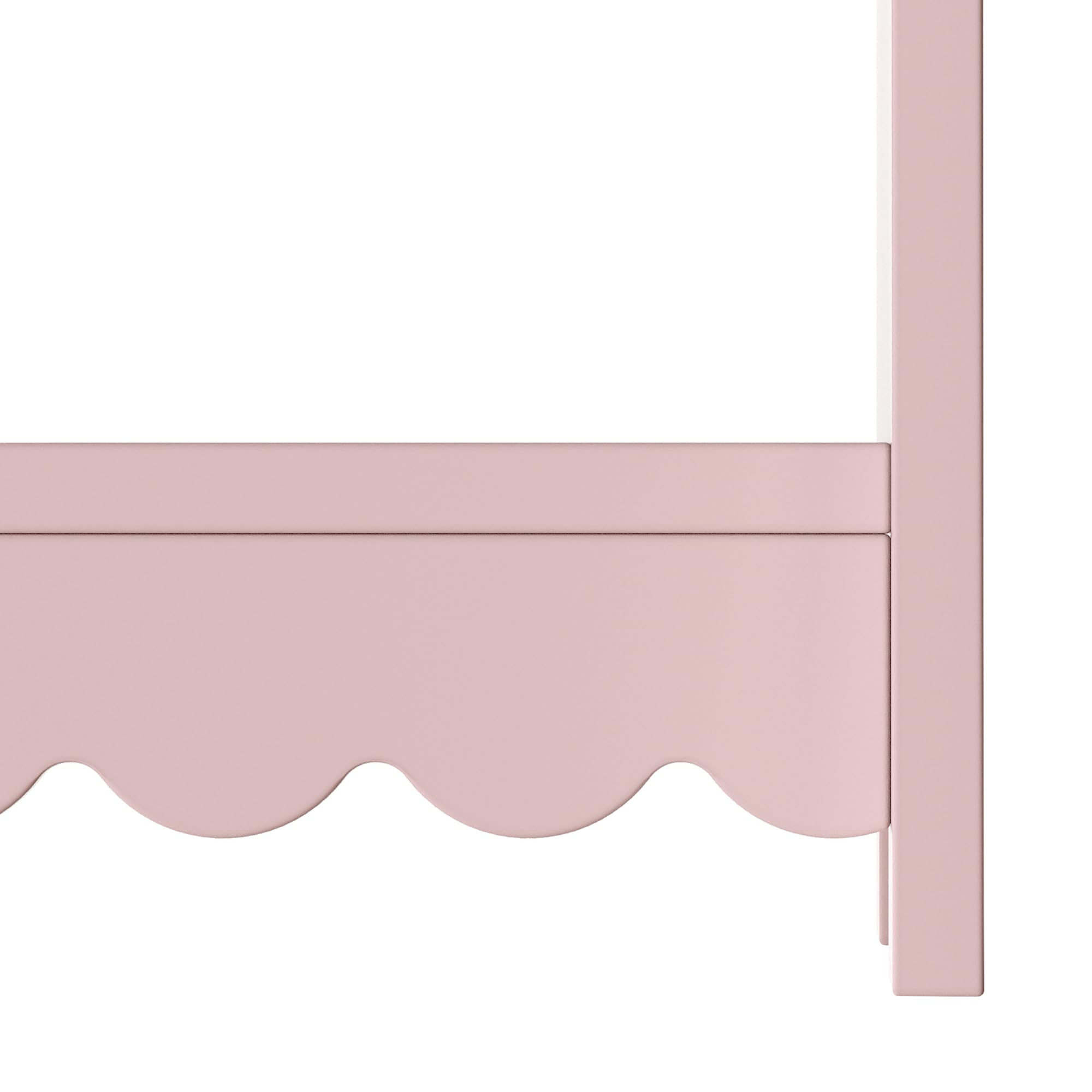 [en.casa] Portant à Vêtements pour Enfants avec Barre de Penderie et Étagères Portemanteau avec Compartiments de Rangement Garde-Robe MDF 90 x 80 x 38 cm Rose Blanc