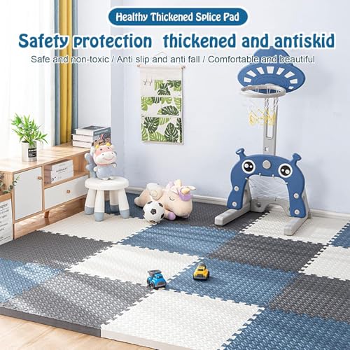 Baldosas de espuma de 30 cm entrelazadas alfombrilla suelo puzzle DIY morado 3