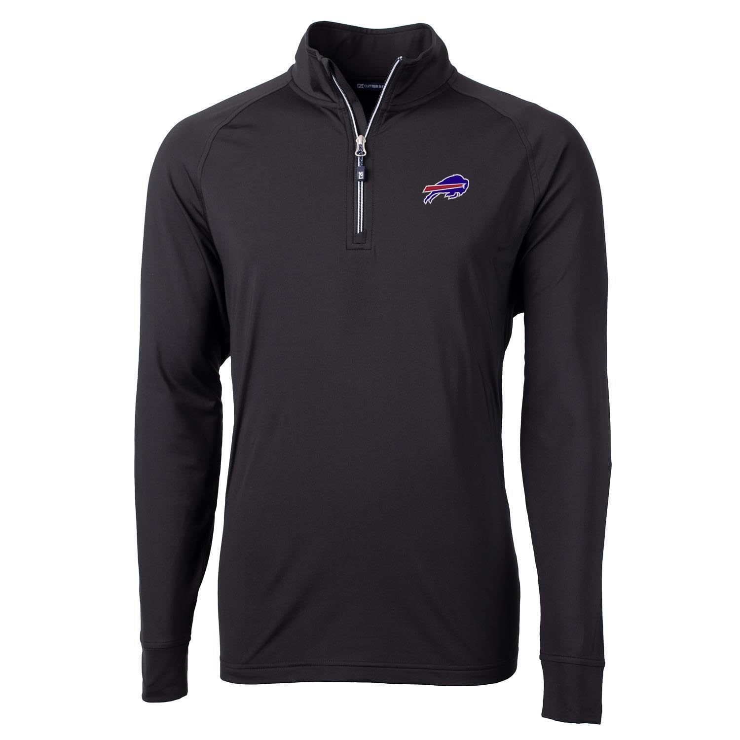 Cutter & Buck NFL Adapt - Chaqueta de punto ecológico con cremallera de un cuarto para hombre