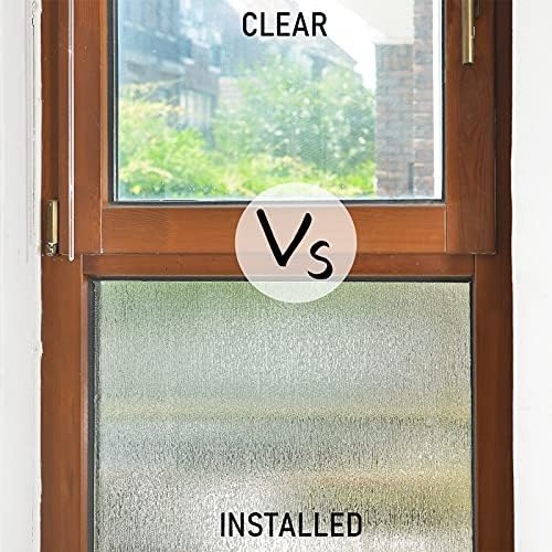 FEOMOS Rain Glass Window Film - Static Cling Rain Window Film Privacy Window Decals UV Protection Decorative Glass Stickers for Glass Easy Removal 44cm x 200cm