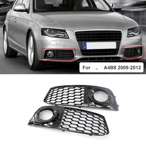 Cubierta de parrilla de luz antiniebla estilo RS4 para coche A4 B8 3