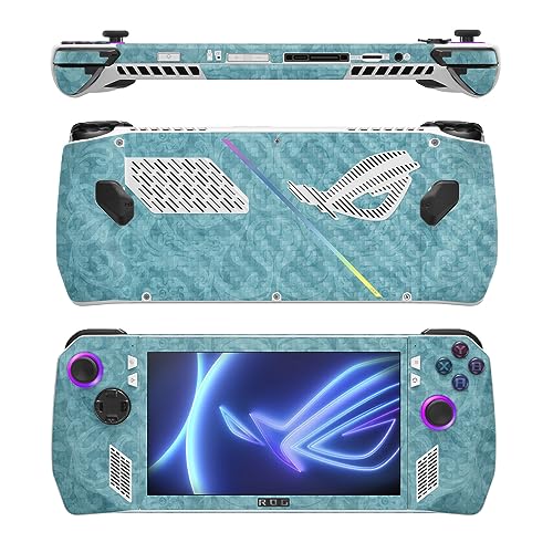 Image of MightySkins Carbon Fiber Skin Compatible with Asus ROG Ally - Baby Blue Jacquard | Protective, Durable Textured Carbon Fiber Finish | Easy to Apply