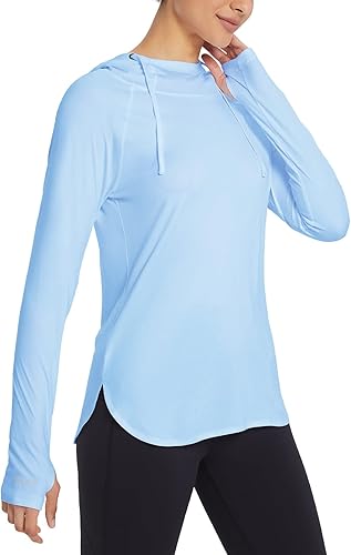 Miniatura 2 de baleaf Camiseta de protección solar con capucha para mujer, con protección solar UPF 50+, manga larga, protección UV, protección contra erupciones