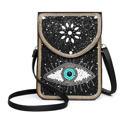Image of Small Crossbody Bags for Women Designer Cell Phone Bag Boho Shoulder Wallet Purse