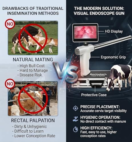 Kit d'élevage d'endoscope visuel pour bovins de haute précision médicale