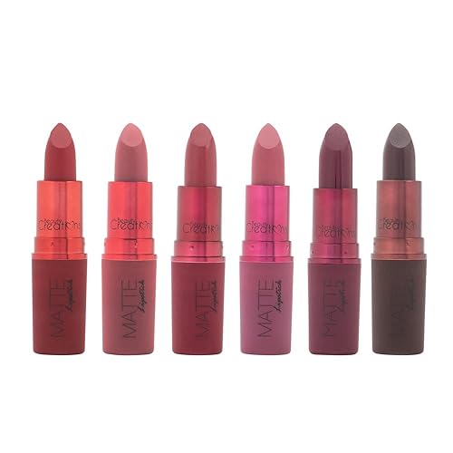 Labiales mate de Beauty Creations Cosmetics (Juego de lápices labiales de ciruela)