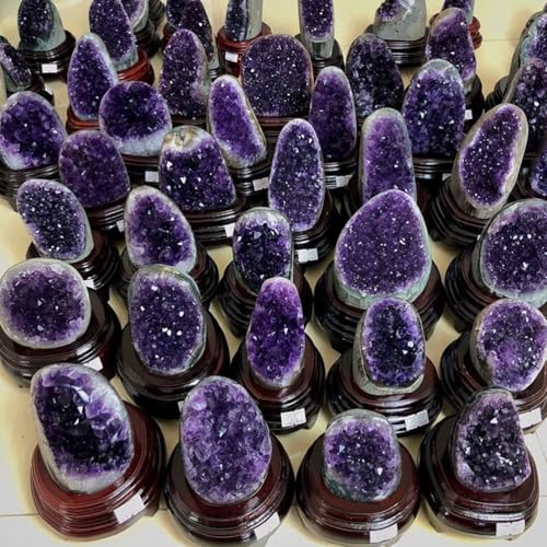Géode d'améthyste violette de qualité supérieure avec socle de présentation - 3