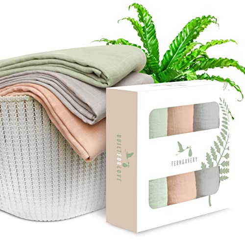 Fern & Avery Swaddle Blankets Organic Cotton and Bamboo Baby Blankets