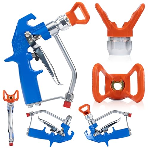 Rosfix Pistola Airless Bs500 – 500 Bar, Attacco 1/4", Filetto Ugello 7/8", 4 Dita | Vernici, Stucchi, Gessi | Compatibile Con Graco, Wagner, Titan | P