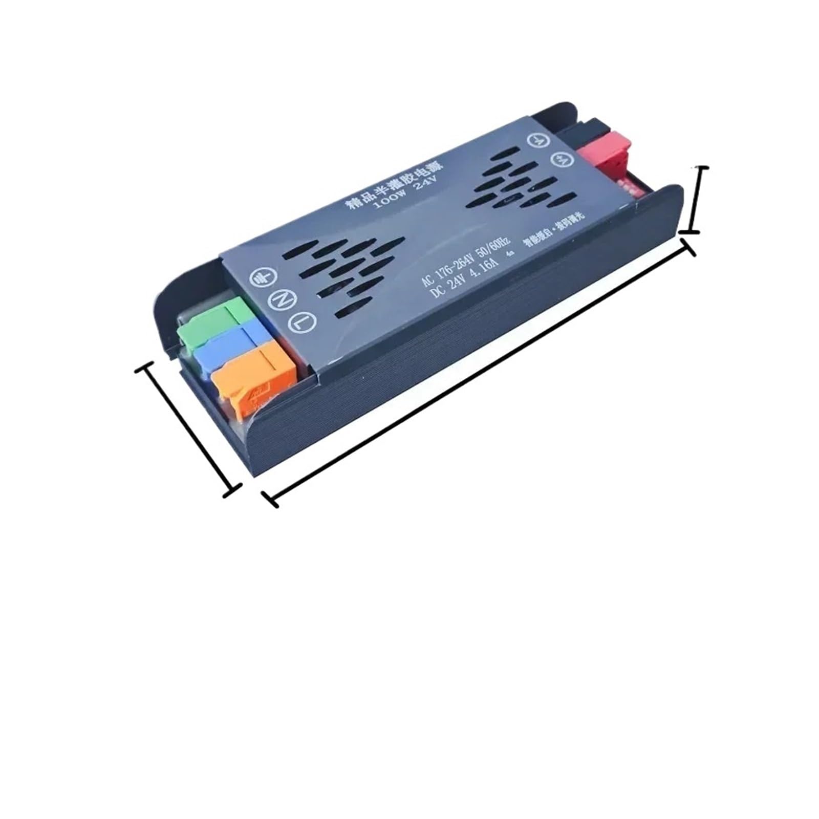 Fuente de alimentación regulable AC 220V a DC 12V transformador con pegamento de relleno LED 6
