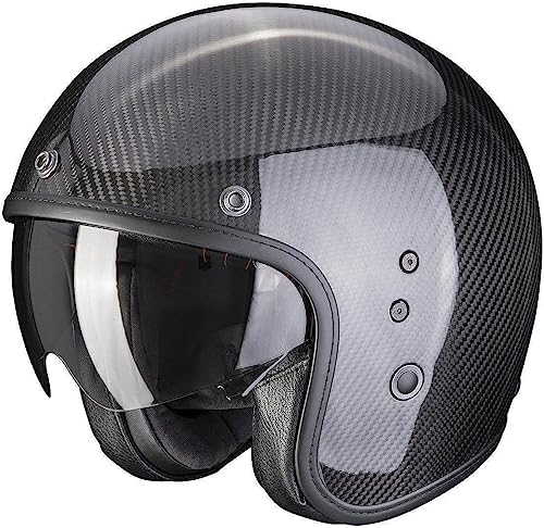 Scorpion Belfast Evo Carbon Solid Black M casque jet confortable qui ne serre pas