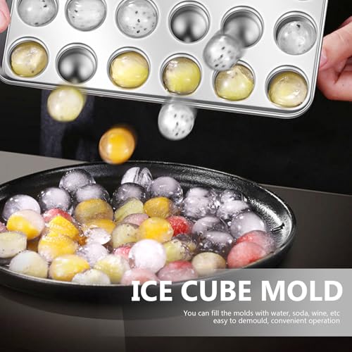 Molde de acero inoxidable para hielo redondo miniatura 2