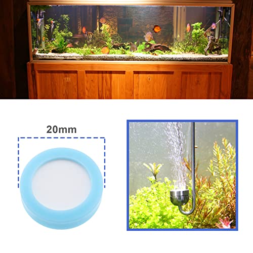 Image of The Lord of the Tools 2PCS 20mm Aquarium CO2 Diffuser Ceramic Disc Replacement CO2 Slice Carbon Dioxide Reactor Bubble Refine Slice Aquariums Accessories