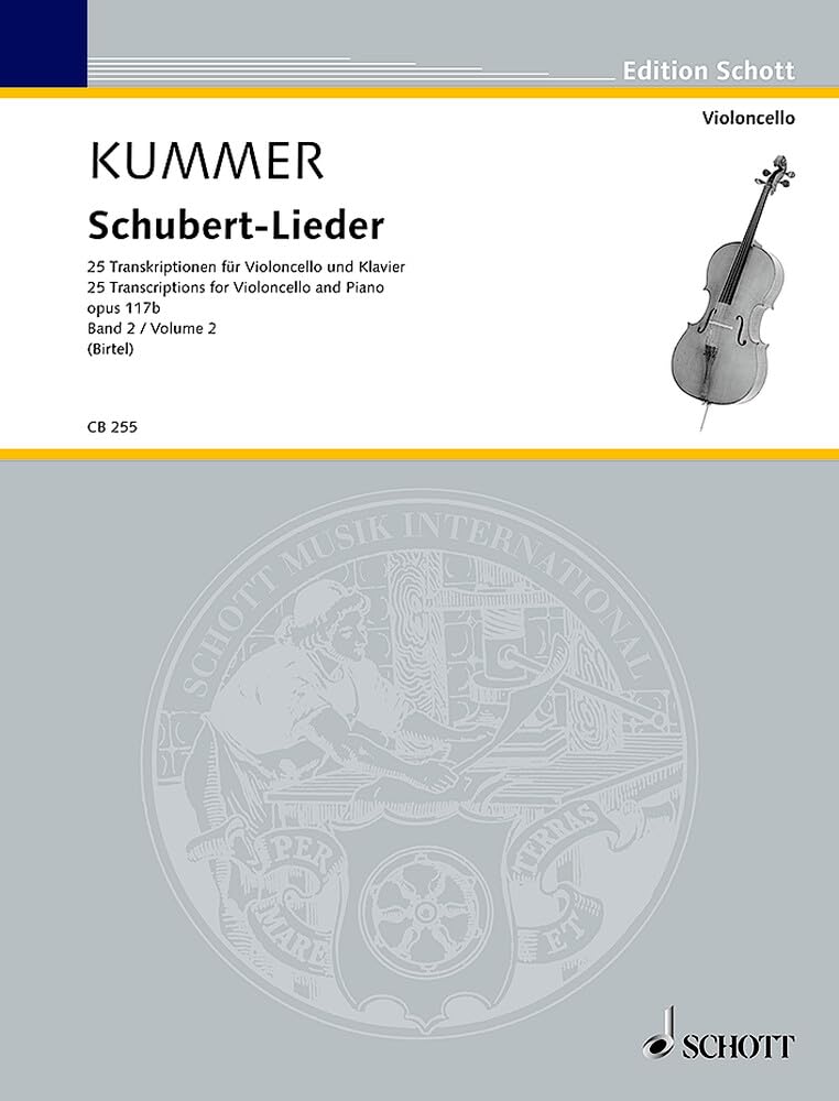 Schubert-Lieder: 25 Transcriptions for Piano and Piano. op. 117b. cello and piano. (Vol. 2)      Sheet music – January 1, 2014