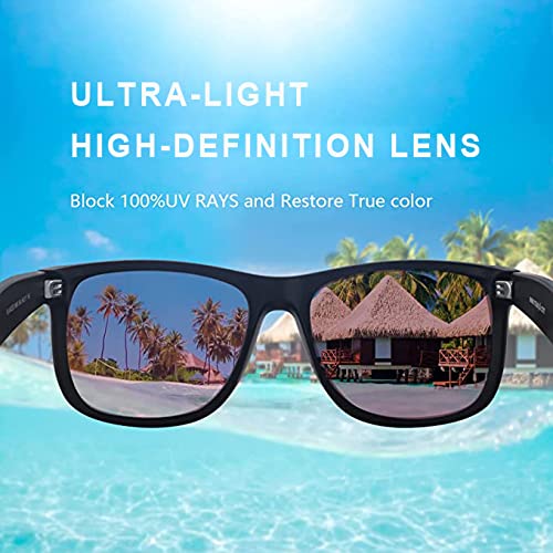 Image of MAXJULI Polarized Sunglasses for Men and Women,UV Protection Rectangular Sun Glasses 8806