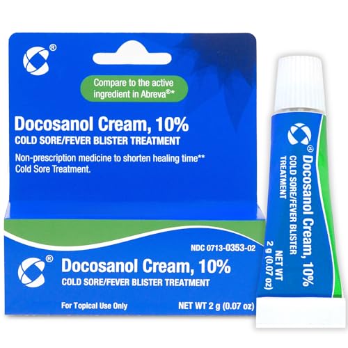 Cosette Cold Sore/Fever Blister Treatment for Face or Lips with Docosanol Cream, 10% - Treatment...