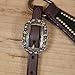 Western Leather Headstall and Breast Collar Tack Set for Horses Black and Golden 3D Dollar Sign Studs and Dazzle Work Gladiator Style Breast Collar Full Horse Barrel Racing