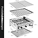 TLSUNNY Edelstahl Gasbräter 3-flammig 12 kW, Profi Gasgrill, Gastrobräter gas mit Grillrost, Tischgasgrill für Gastronomie, Outdoor, Garten, Wurstbrater, 59.5x48 cm Grillfläche, 4 PCS Füße