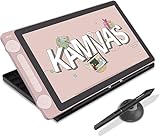 HUION Kamvas 13 (Gen 3) Tablet de desenho com tela, 13,3 "Full-laminated Art Tablet com vidro de lona anti-brilho, 99% sRGB, PenTech 4.0, 16384 Pen Pressure, Dual Dial para PC, Mac, Android (Rosa)