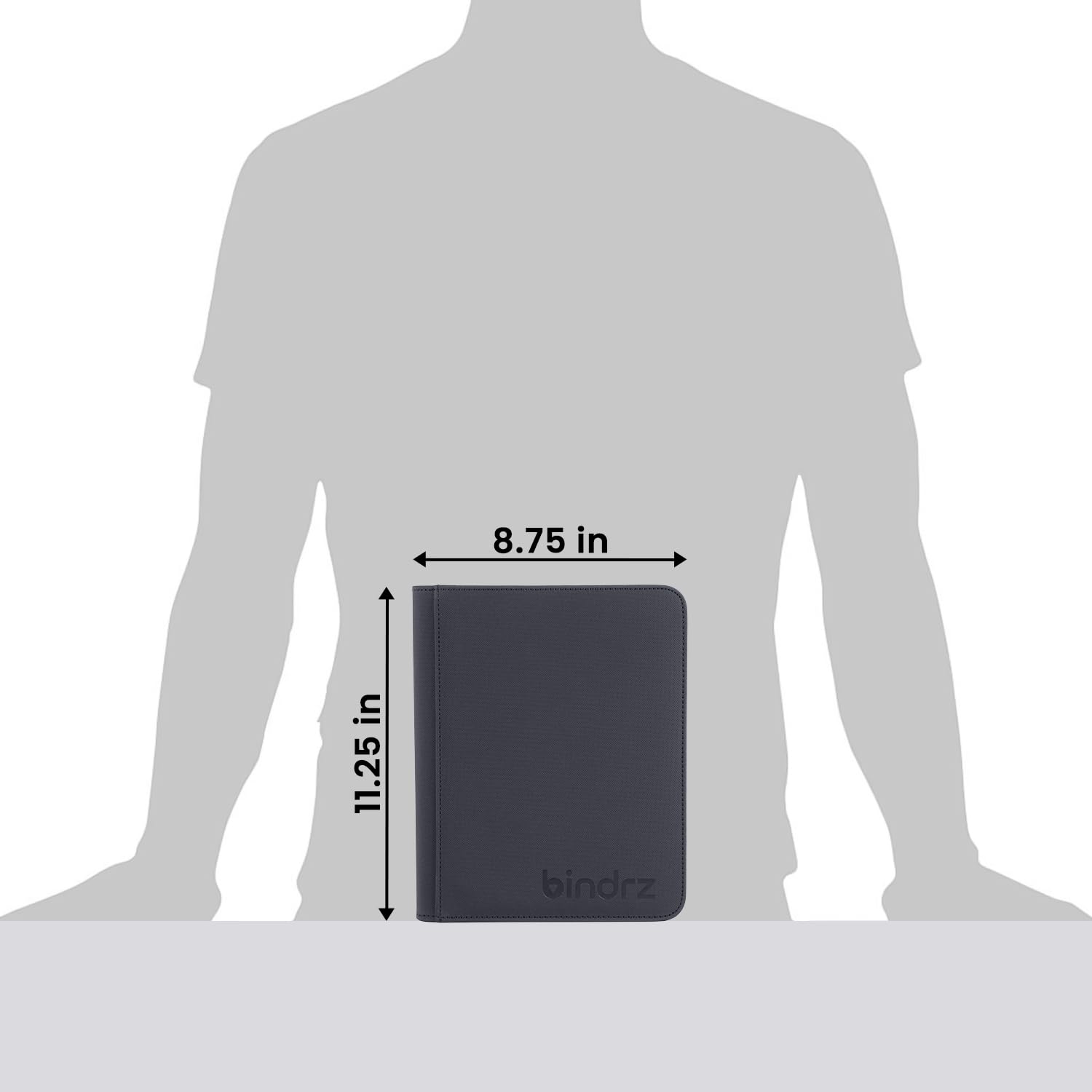 bindrz Raccoglitore a 4 tasche con caricamento superiore, contiene 112 Toploader - Formato da viaggio sicuro per archiviazione, tasche laterali per CCG TCG MTG e carte sportive in supporti di plastica