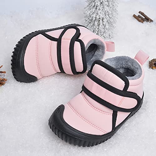 Toddler Snow Boots Boys Girls Cozy Fleece Winter Ankle Boots Non-Slip Faux Fur Booties Little Kids Warm Walking Shoes4