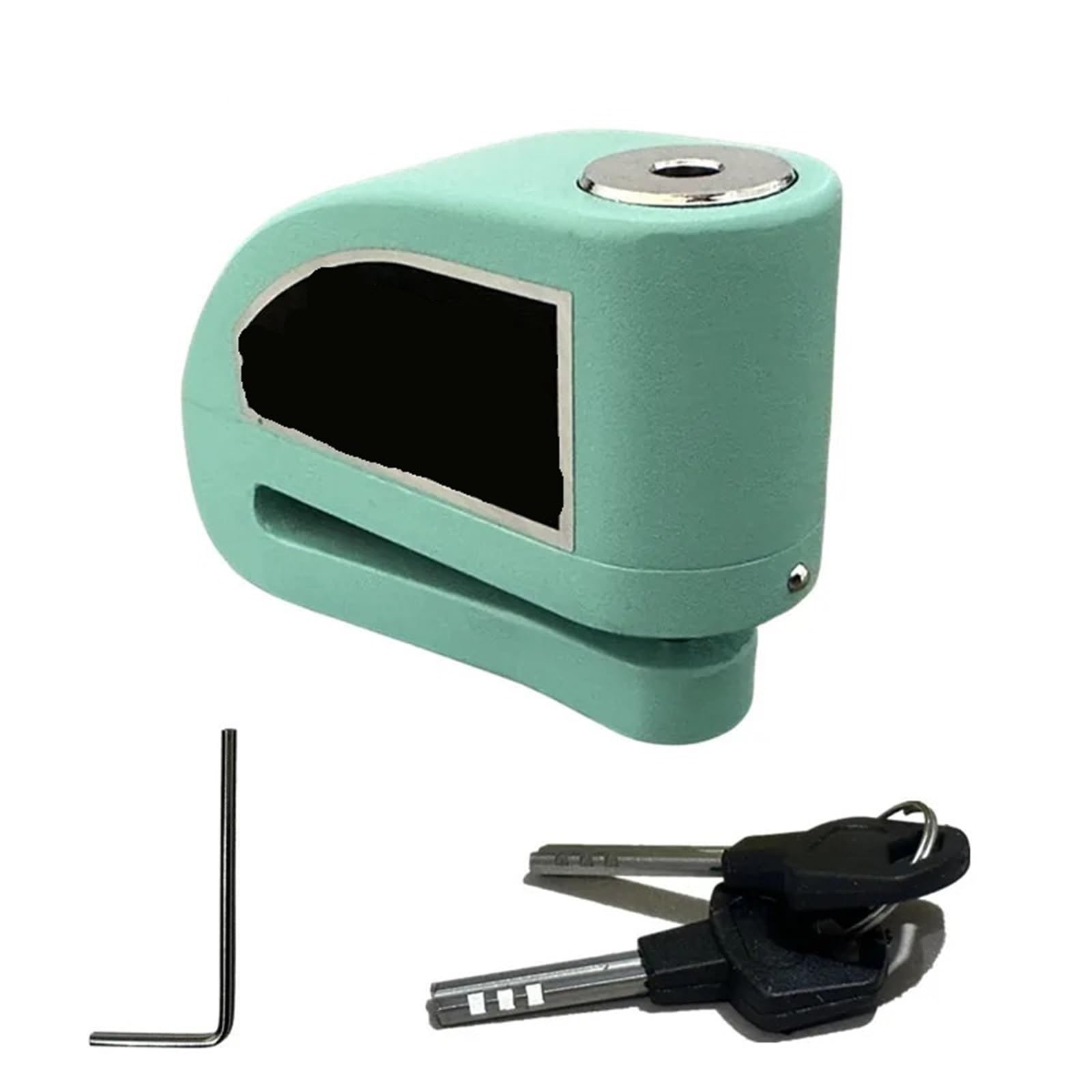 Motorcycle Handlebar Lock Motorcycle Disc Alarm Lock Safety Anti-Theft Aluminum Alloy Motorcycle Disc Lock(B R)