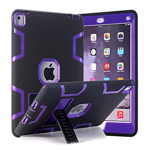 TabPow iPad Pro Case (9.7 Inch), Armor Hybrid Series - [Shockproof][Drop Protection][Heavy Duty] Rugged Three-Layer Defender Case Cover with Stand for iPad Pro 9.7 inch, Purple