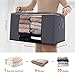 Lifewit 90L Large Storage Bags, Closet Organizers and Storage, Clothes Storage Bins with Lids, Foldable Storage Containers with Reinforced Handles for Clothing, Blanket, Bedding, Comforter 3 Pack Gray