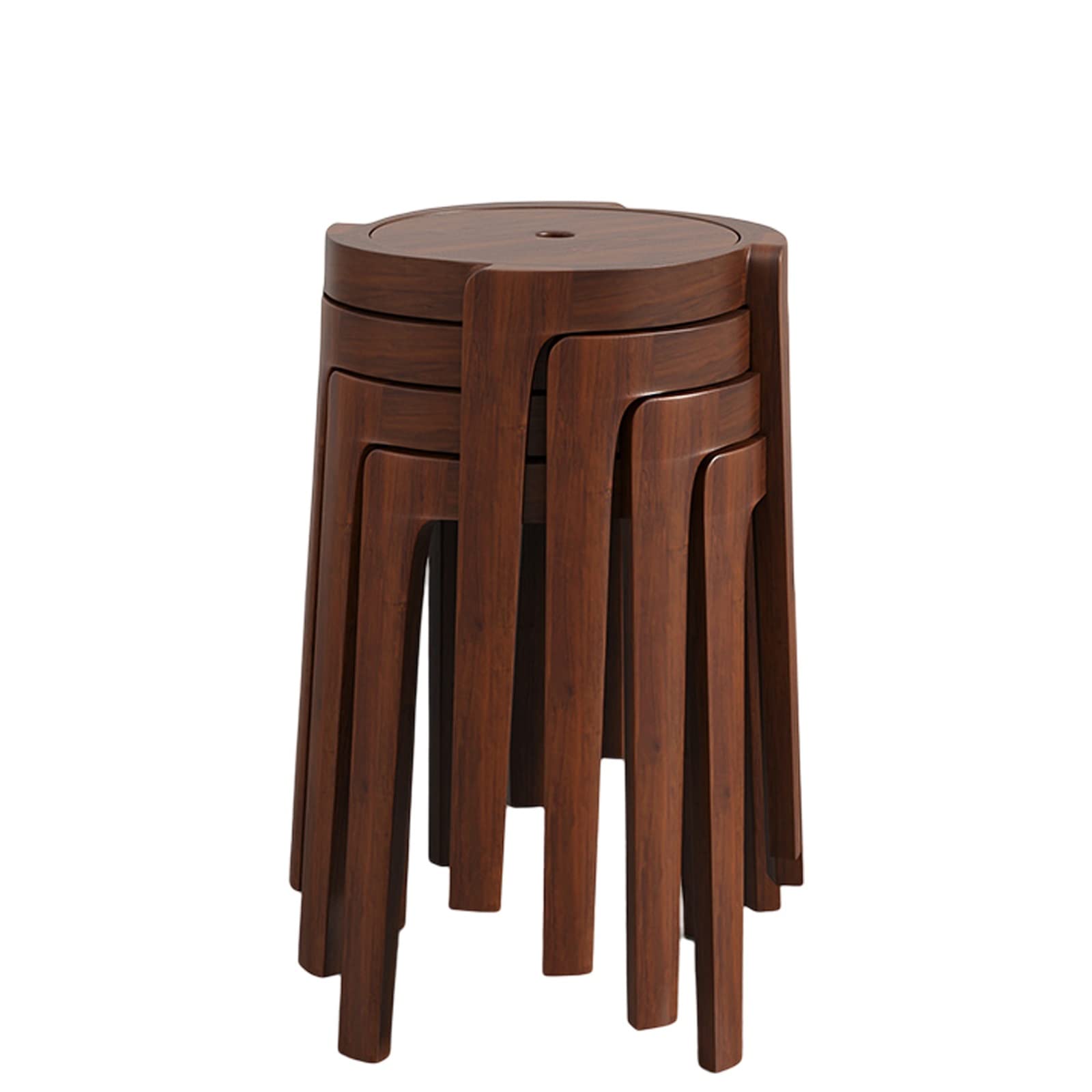 Tabourets empilables anti-rayures pour manque de place lot de 4