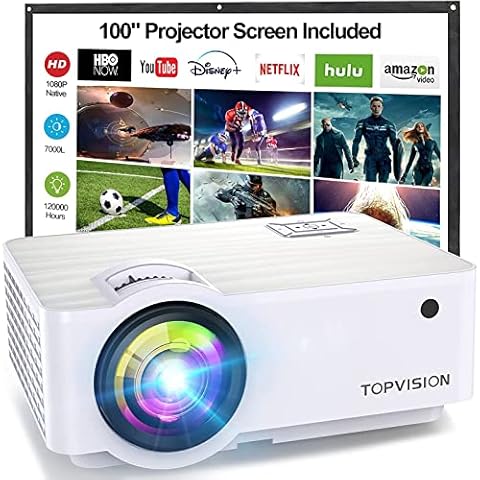 TOPVISION Proyector Cine en Casa de 7000 Lúmenes, 1080P Nativo Cover