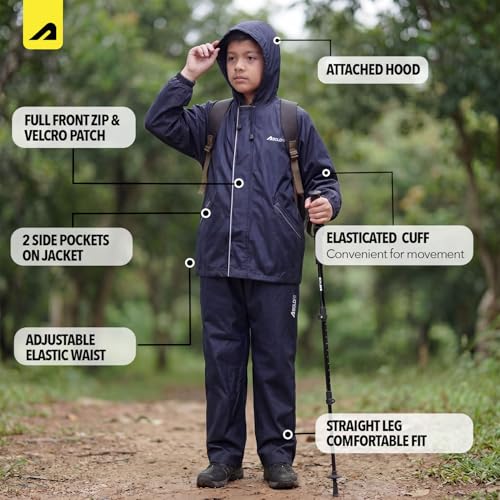 Image of Boldfit||Comfortable for School, Travel- Raincoat for Kids-Waterproof and Windproof Rainwear