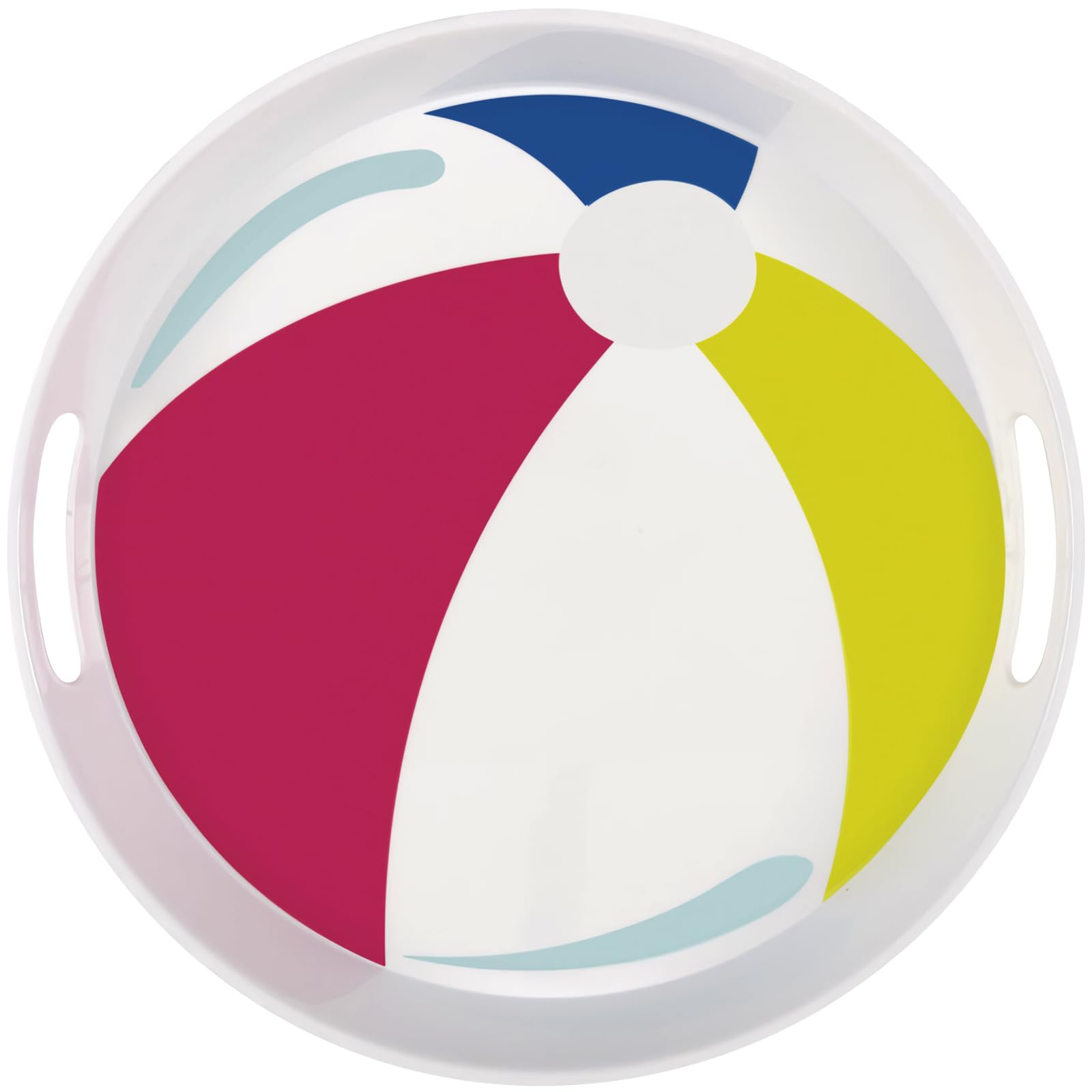 Plateau de service ballon de plage incassable pour repas de jardin