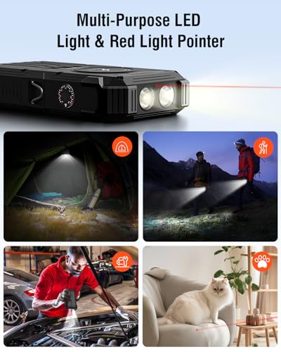 Image of Solar Charger Power Bank, 42800mAh Wireless Portable Charger with USB-C in /Output, QC3.0 Fast Charging 15W 4 Ports Outdoor Battery Pack Built-in Dual Led Flashlights for iPhone Samsung etc