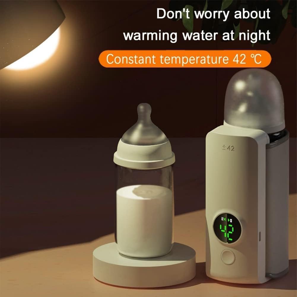 Chauffe-biberon électrique en ABS de qualité alimentaire portable avec batterie 6000 mAh pour lait maternel et aliments pour enfants