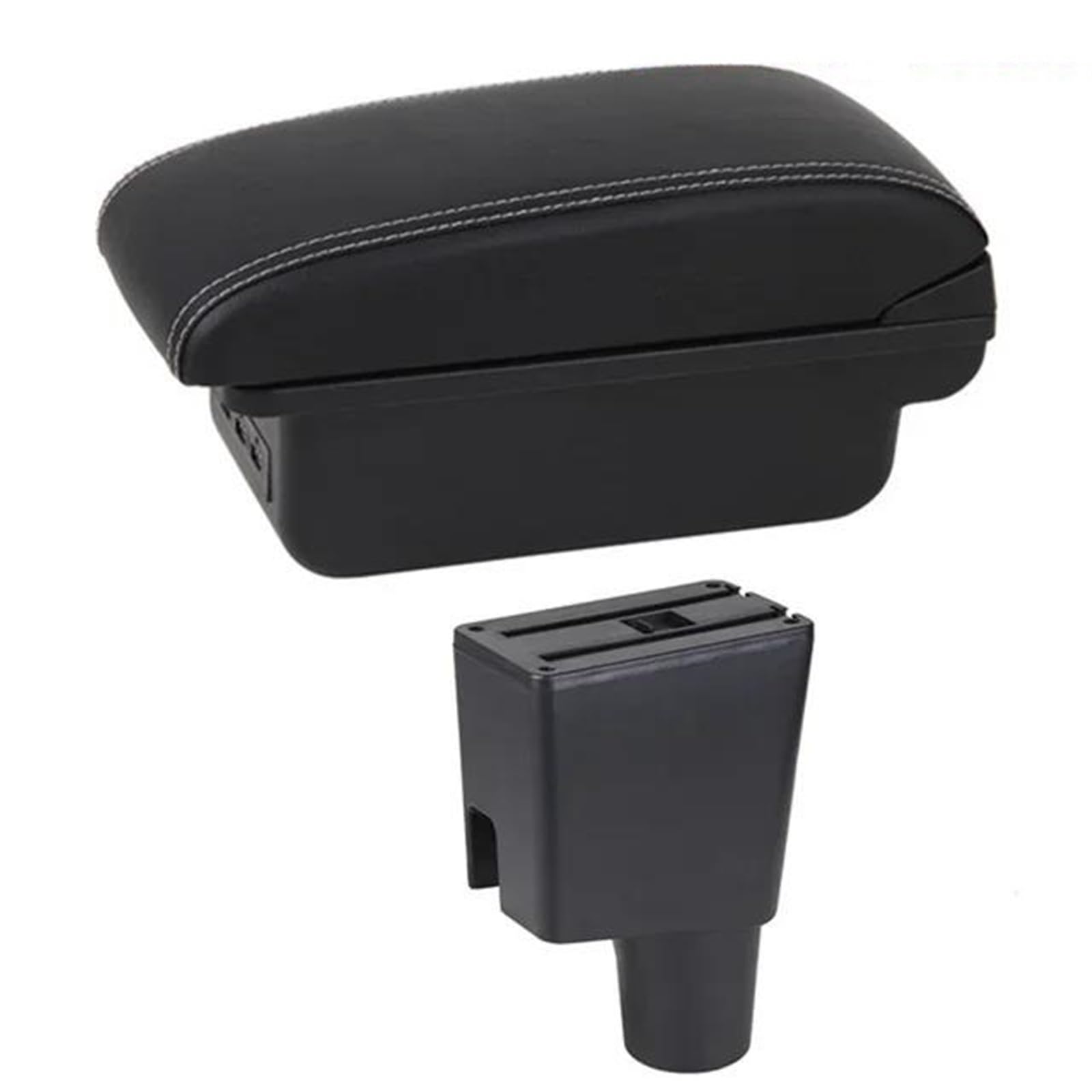 Dtsgcx C1 White Line Car Armrest Box Modification Leather Center Console Storage Accessories For Kia For Morning For Picanto(C1 White Line)