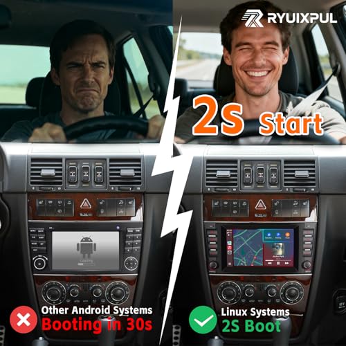 Autoradio RYUIXPUL Linux démarrage rapide 2S pour Mercedes CLK W209 - 2