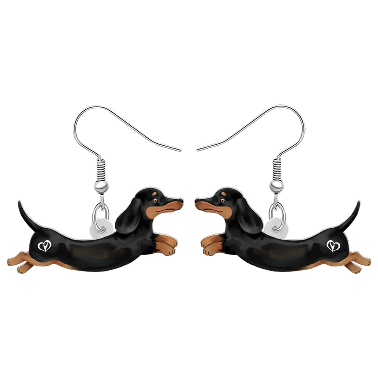 RAIDIN Acrylic Cute Dachshund Weiner Dog Earrings Gifts for Women Dog Mom Cute Animal Puppy Dangle Jewelry for Pets Lovers Charms