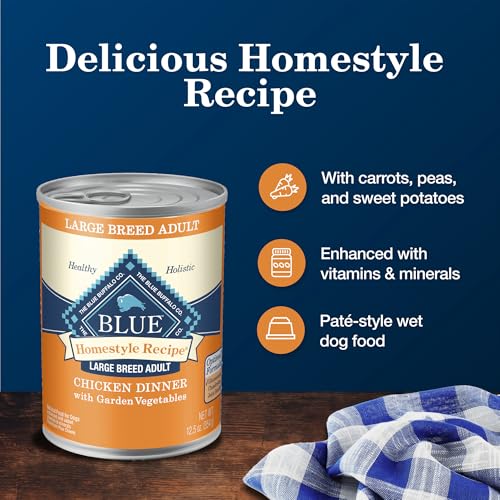 Blue Buffalo Homestyle Recipe Grownup Moist Canine Meals, Made with Pure Components, Hen Dinner With Backyard Greens, 12.5-oz. Can (Pack of 12) Blue Buffalo Homestyle Recipe Grownup Moist Canine Meals, Made with Pure Components, Hen Dinner With Backyard Greens, 12.5-oz. Can (Pack of 12)
