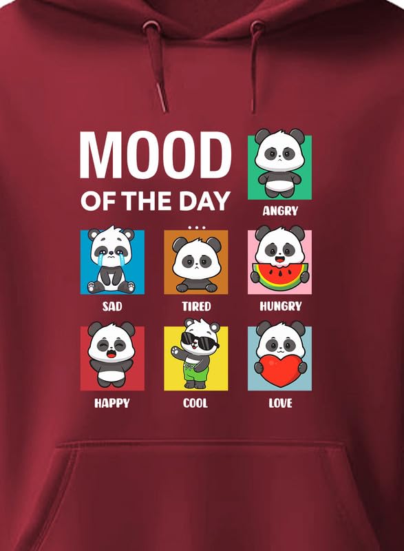 Image of XENOVAURBAN Hoodies | Unisex Hoodie Sweatshirt Panda Printed MOOD1 - PAR