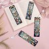 4 Pack Diamond Painting Bookmark Kits Blue Wolf Dreamcatcher, Special Shaped Diamond Art Bookmarks with Pendant, DIY Handmade Crafts Home Office Supplies Reading Bookmark, Perfect Gift for Book Lovers #4