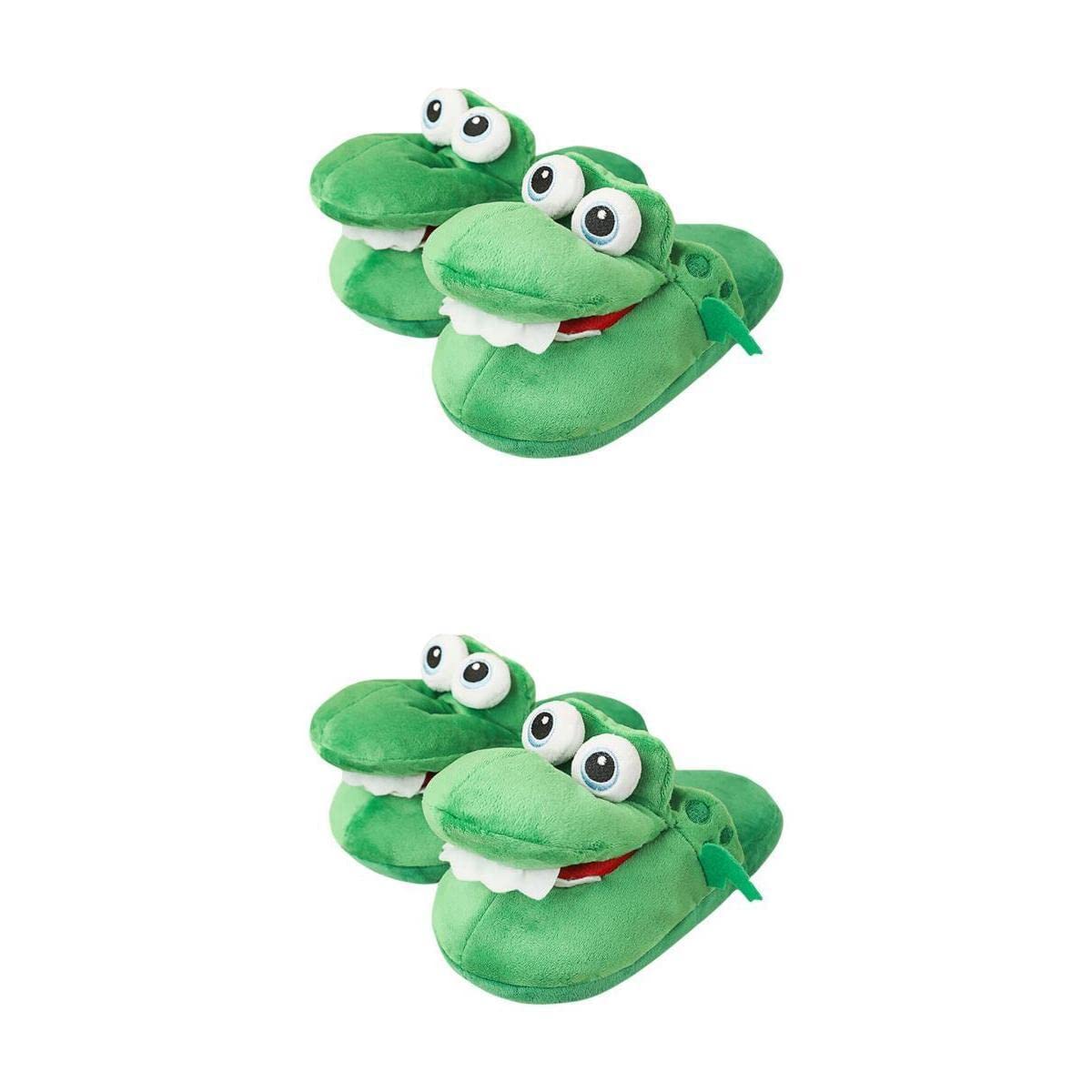 Bnf® 2 Pairs Winter Warm Slippers Indoor Shoes House Warm Crocodile Shape Outdoor-image-46